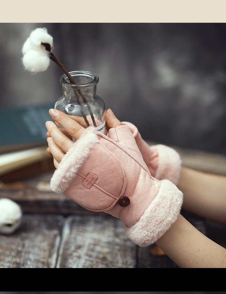 Дамски зимни ръкавици Sheepskin-women gloves-Thedresscode