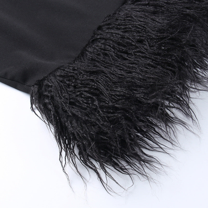 Дамска рокля с пера feathers fashion-Thedresscode