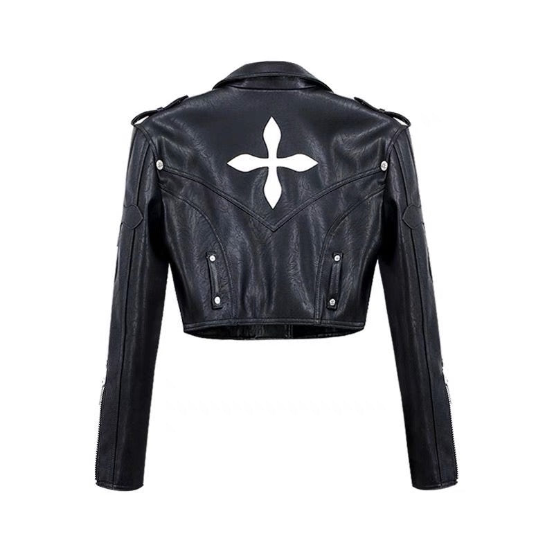 Дамско кожено яке Cross Back-Thedresscode