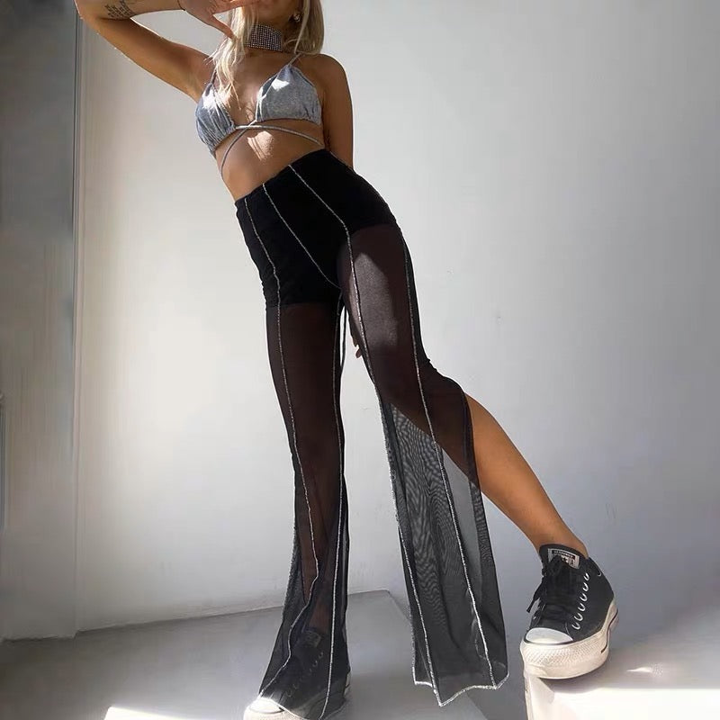 Дамски панталон Shiny mesh 23'-Thedresscode