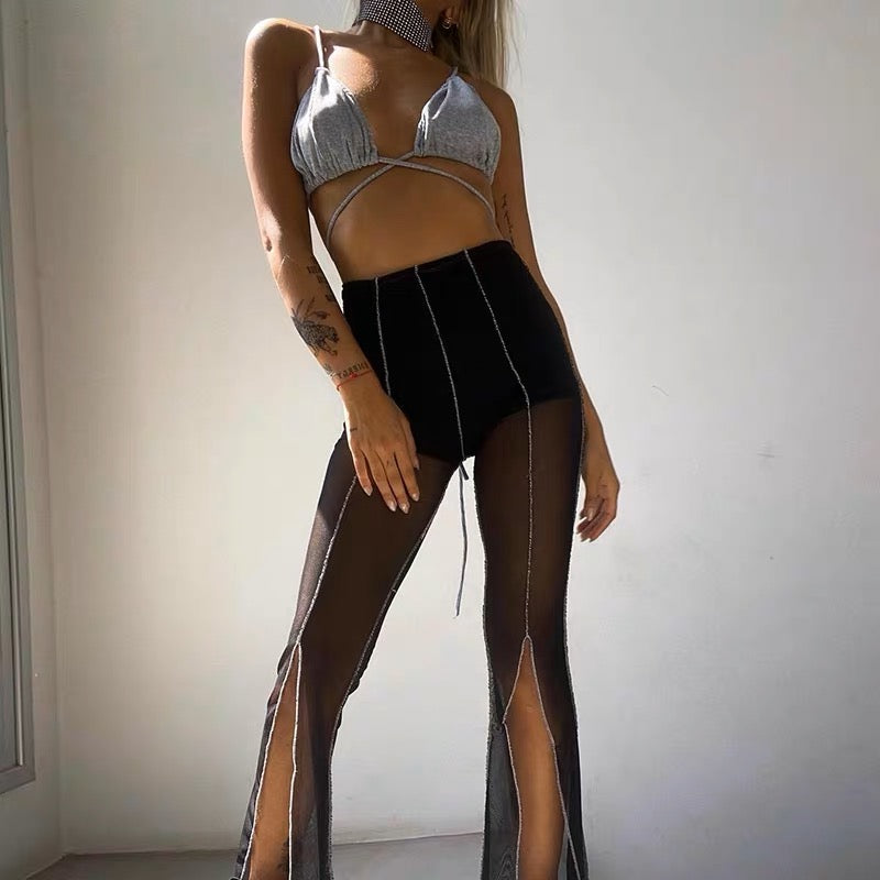 Дамски панталон Shiny mesh 23'-Thedresscode