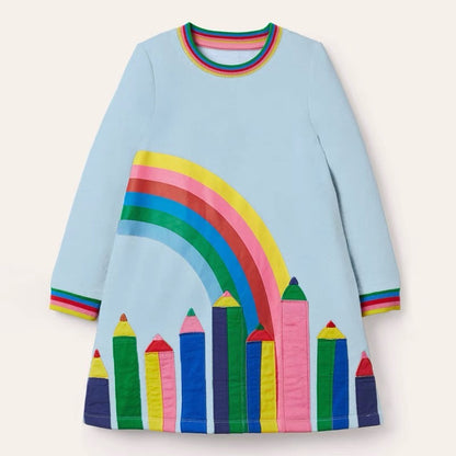 Детска рокля Rainbow Pencils ** A natural, eco-friendly **-Thedresscode