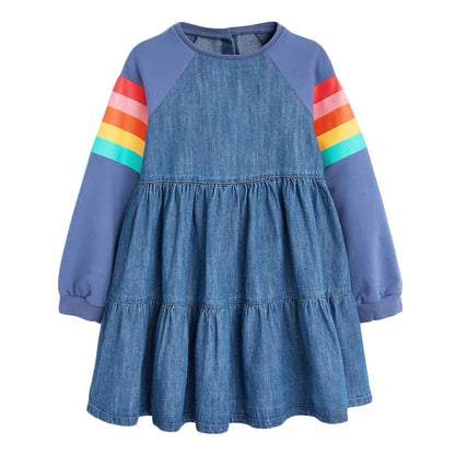 Детска рокля Rainbow Denim ** A natural, eco-friendly **-Thedresscode
