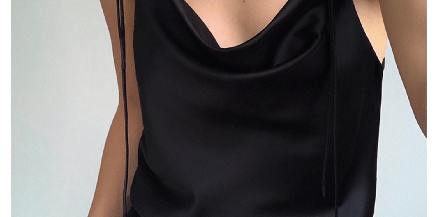 Дамски сатенен топ с презрамки - Posh Spice-Shirts & Tops-Thedresscode