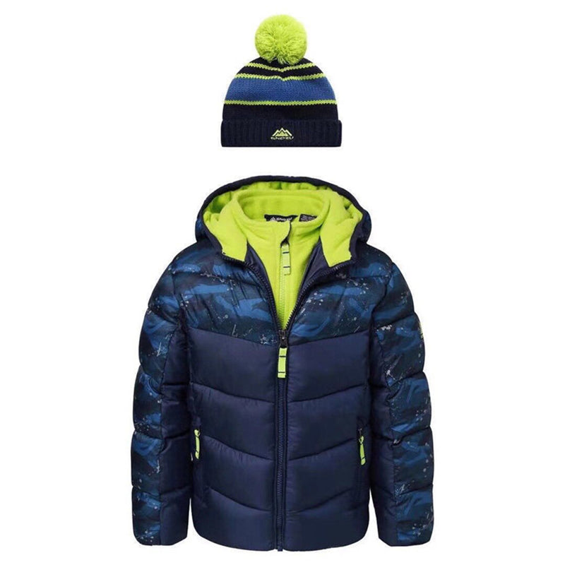 Детско зимно яке с поларена суичър подплата+ шапка подарък-SALE-зимно яке за момчета-Thedresscode