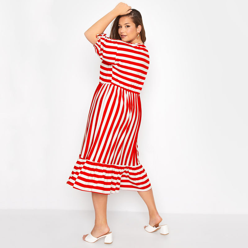 Дамска рокля Red stripe-Дамска рокля Red stripe-Thedresscode