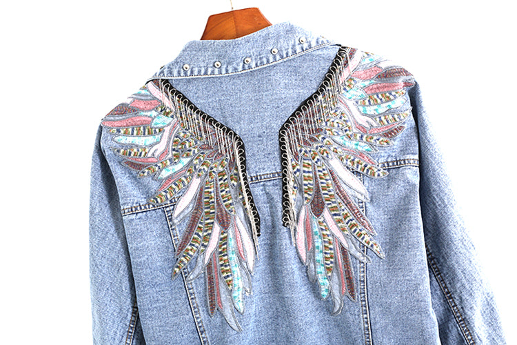 Дамско дънково яке ANGEL WINGS ** SALE **-Thedresscode