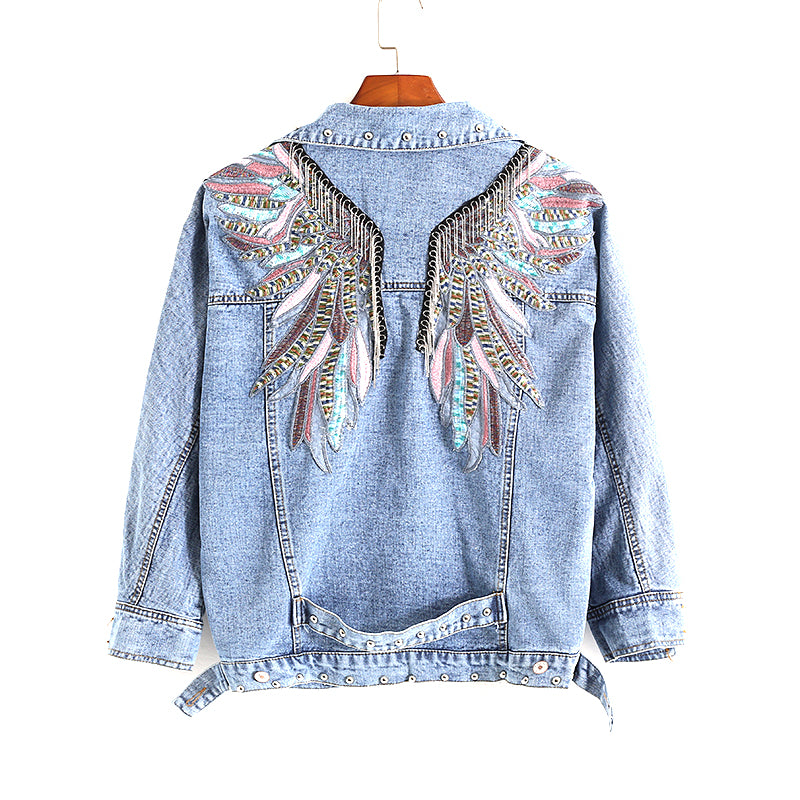 Дамско дънково яке ANGEL WINGS ** SALE **-Thedresscode