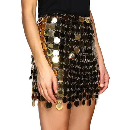 Дамска Пола с пайети Golden Vision ASC SS23 **SALE**-Skirts-Thedresscode