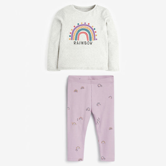 Детски комплект - Rainbow-детски комплект блуза + клин-Thedresscode