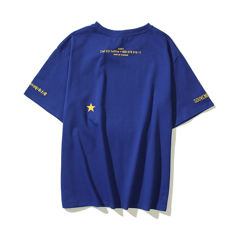 Мъжка тениска SOUVENIR OFFICIAL EUNIFY-Мъжка тениска с ципове - UXN STUDIO-Thedresscode