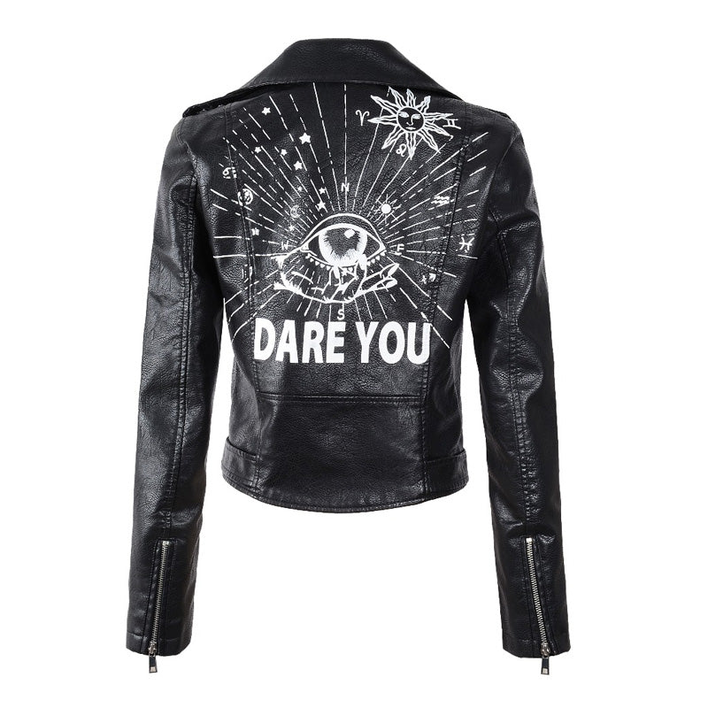 Дамско кожено яке Dare You SS25-Thedresscode