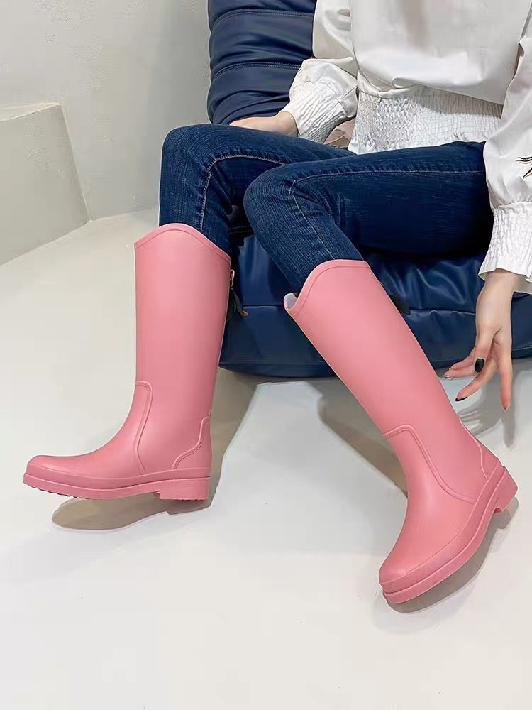 Pink shop pvc boots