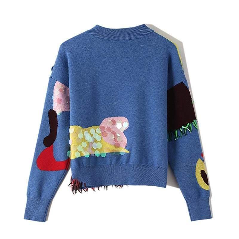 Дамски пуловер Sequins ASC SS23 ** SALE 24**-дамски пуловер-Thedresscode