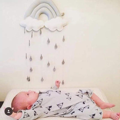 Детска играчка за бебешко легло-raindrop grey color-Thedresscode