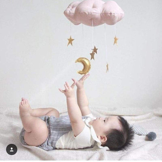 Детска играчка за бебешко легло-STARS pink color-Thedresscode