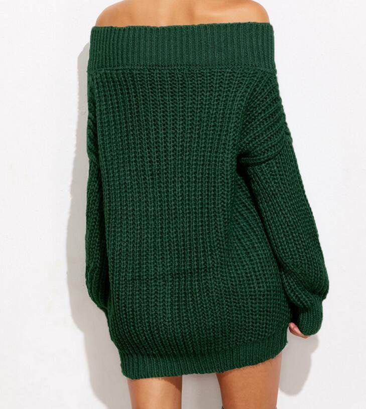 Дамски пуловер - Green Knitted- **SALE 24**-дамски пуловер-Thedresscode