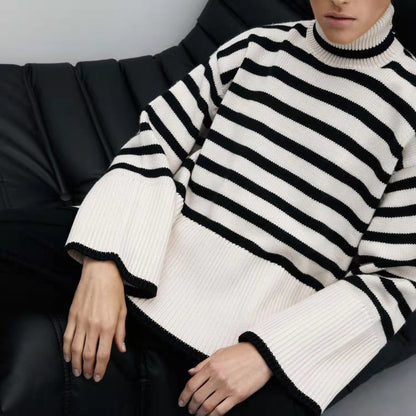 Дамски пуловер - Stripe-Thedresscode